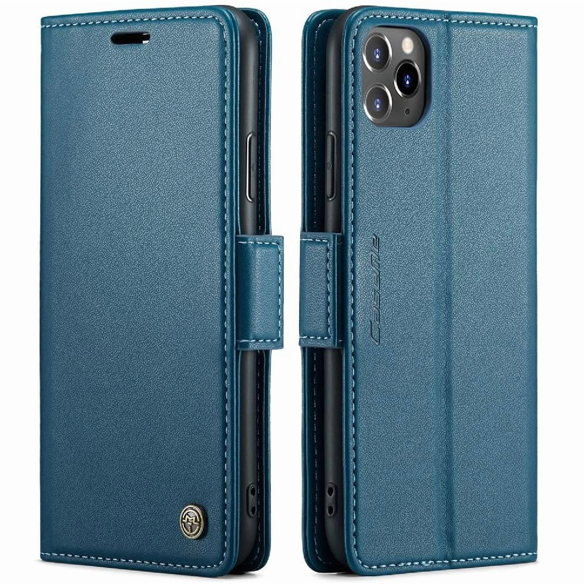 Caseme Tipo Cartera Iphone 11 Pro Max Con Cierre Magnético, Rfid, Tarjetero, Soporte, Carga Inalámbrica