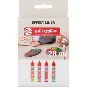 Pack 4 Delineador De Relieve Art Creation Neón 28Ml
