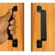 thumbnail image 1 of Jaladeras para puerta de granero QUALIALL Premium negras de 18.8 cm, paquete de 2, 1 of 9