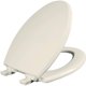 thumbnail image 1 of Asiento para inodoro Mayfair Cassel de cierre suave, madera premium, color biscuit, 1 of 8