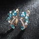 thumbnail image 1 of Multicolor Birthstone Dangle Earrings Marquise Cut Red Purple Olive Green Stone Ear Drop Flower Leaf Delicate Ear Jewelry Gift, 1 of 3