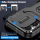 thumbnail image 4 of Funda Armada para iPhone 16 Pro Max con Tapa Deslizante y Soporte Magnético Giratorio Negro, 4 of 5
