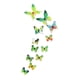 thumbnail image 5 of 12 Pegatinas De Mariposa Para Decoración De Jardín, Calcomanías De Pared De Mariposa 3D Luminosas, Verde, 5 of 5