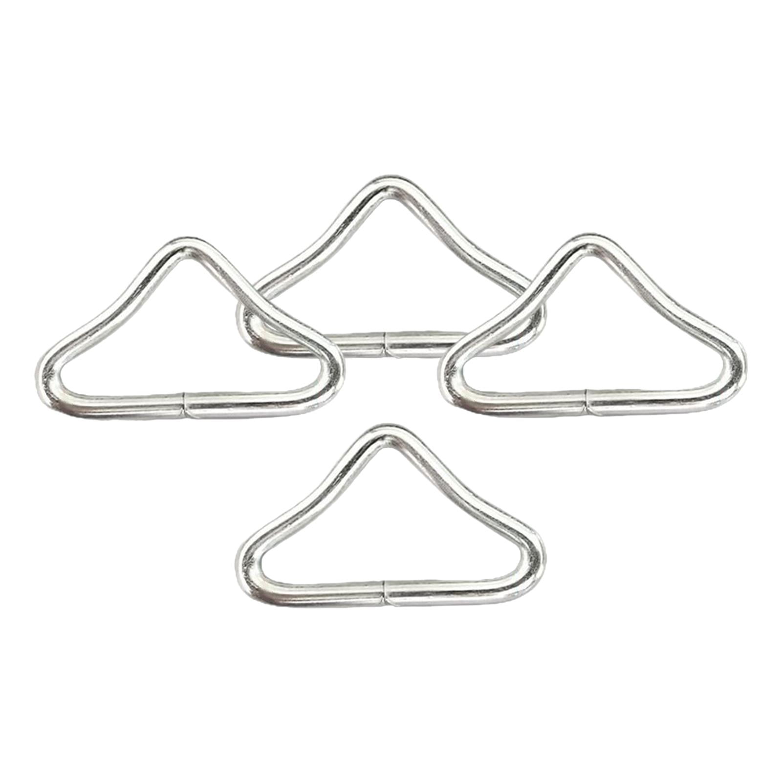Sourcing Map Metal Triángulo Anillo Hebilla 2"(50mm) Interior Ancho Para Correa Artesanía Bricolaje 4 Piezas