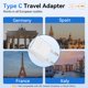 thumbnail image 4 of Adaptador de enchufe de viaje Unidapt de EE. UU. a Europa tipo C, paquete de 4, 4 of 8