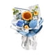 thumbnail image 4 of Ramo de flores de ganchillo terminado, decoración decorativa para el hogar, adorno mixto hecho a mano, tejido a mano para fiesta, graduación, año Nuev Azul, 4 of 5