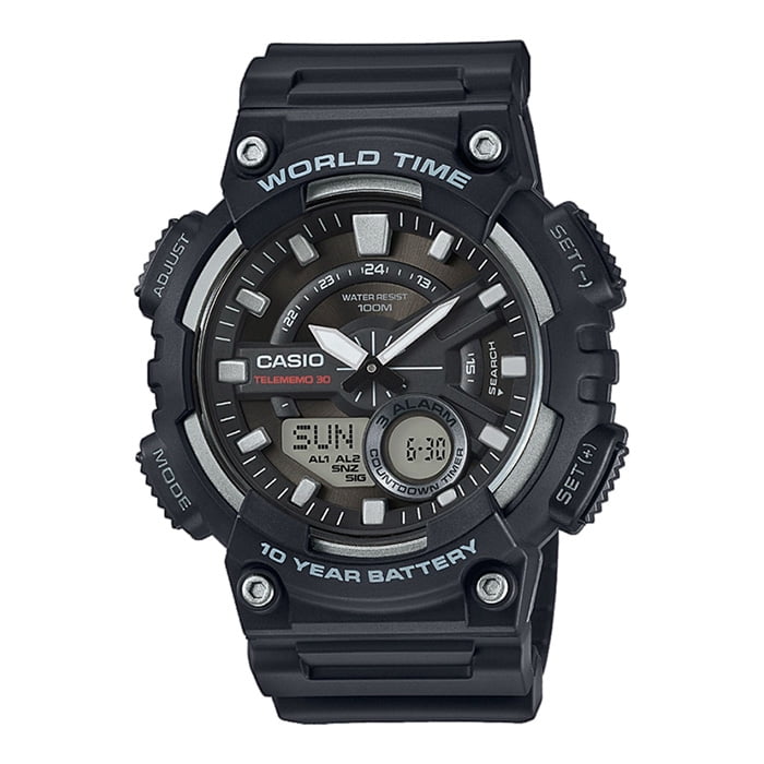 Reloj Analogo-digital Negro Casio Aeq-110w-1av