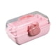 thumbnail image 3 of Caja de almacenamiento de accesorios para el cabello para niñas, caja de joyería cosmética, soporte para lazos para el cabello, caja de joyería, caja Rosa, 3 of 5