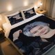 thumbnail image 1 of JAEMIN Denim Style Duvet Cover Set Thanksgiving & Independence Day Cartoon Retro Pattern for a Fresh Bedroom Decor Breathable and Comfortable with Easy Maintenance, 1 of 1