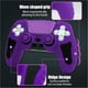 thumbnail image 4 of Funda para controlador de PlayStation 5, funda de silicona antideslizante para el mando de PS5 con tapones para el pulgar, protectores para el joystick y adhesivo envolvente para la funda-morado, 4 of 8