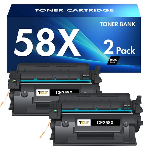 Cartucho de tóner Toner Bank CF258X 58X negro de alto rendimiento de 10 K, paquete de 2