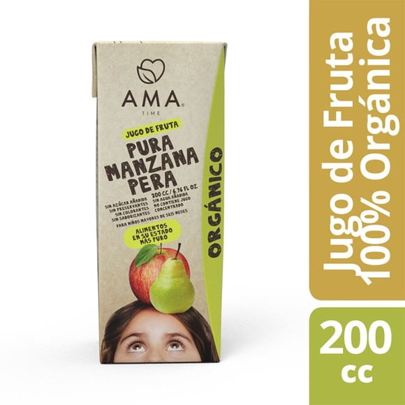 Jugo de Fruta Orgánico Manzana Pera 200 ml, 200 ml