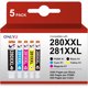 thumbnail image 1 of Cartuchos ONLYU Canon 280XXL 281XXL 5 Unidades, 1 of 3