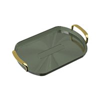 Magideal - Bandeja De Servicio Elegante Bandeja De Servicio De Postre De Fruta Bandeja De Cosméticos Adornada Bandeja De Baño Bandeja De Desayuno Decoración Para Verde