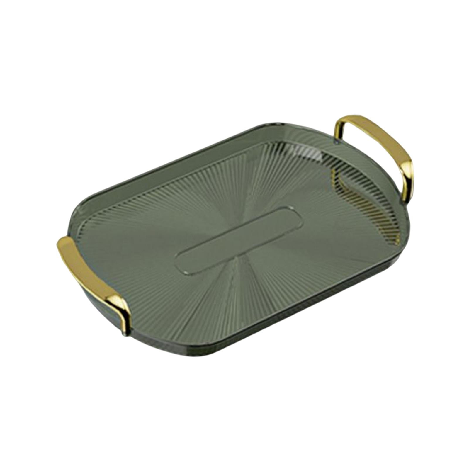 Magideal - Bandeja De Servicio Elegante Bandeja De Servicio De Postre De Fruta Bandeja De Cosméticos Adornada Bandeja De Baño Bandeja De Desayuno Decoración Para Verde