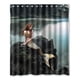 thumbnail image 1 of Cortina de ducha con diseño de sirena encantadora, juego de cortinas de baño con ganchos, tamaño 60 x 72 pulgadas, 1 of 3