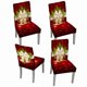 thumbnail image 1 of Cubiertas de la silla de Navidad Sillas estirables deslizantes, lavable protector cubierta del asiento deslizante para el comedor de la ceremonia del hotel, ChrismasBell - 4Pack, 1 of 3