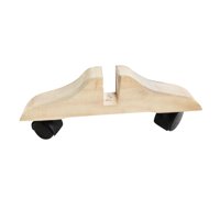 Bothyi - Soporte De Pantalla De Privacidad, Marco De Madera, Pies De Pantalla De Madera, Rueda Móvil Para Oficina, Color Madera