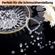 thumbnail image 4 of Paquete de 600 cuentas facetadas, cuentas de cristal de 4/6/8 mm, cuentas para ensartar, cuentas con purpurina, cristal transparente con caja contenedora para manualidades, fabricación de joyas, colla, 4 of 7