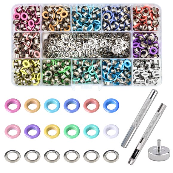 Ojales YHNTGB 600 uds 5 mm estilo Macarón, 12 colores