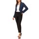 thumbnail image 2 of INSPIRE CHIC Chaqueta de Traje Casual de Negocios sin Cuello para Mujer Regreso a Clases para Maestras Oficina de Trabajo Blazer Corto L Azul Marino, 2 of 8