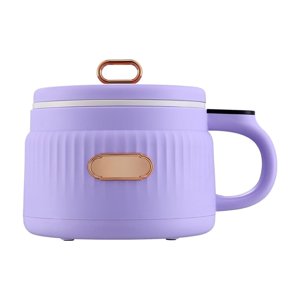 Magideal - Olla Arrocera Eléctrica Pequeña De 1,6 L, 110 V, Antiadherente, Para Cocinar Fideos, Ideal Para 1-3 Personas, Para Acampar O Cocinar Sopa En Dormitorios. Violeta
