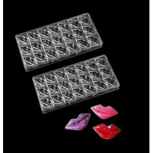 Genérico - Pack X2 Molde Chocolate Acrilico Moldes Chocolate Molde Beso