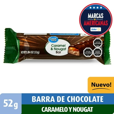 Barra De Chocolate Con Caramelo Y Nougat 52 G Great Value