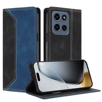 Funda Foxdock Para Motorola Moto G Play 2026 De Cuero Premium Bicolor Con Ranuras Rfid, Carcasa Tipo Billetera Antigolpes Y Soporte Plegable