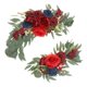 thumbnail image 3 of 2 Piezas Colgantes De Flores Artificiales Swag Rústico Para Decoración De Fiesta De Boda Rojo, 3 of 5