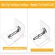 thumbnail image 3 of Anclajes de pared para muebles, anclajes antivuelco sin taladro, anclajes adhesivos para muebles a prueba de bebés, seguros para armarios, estanterías, tocadores, estantes, sin tornillos (6 pares), 3 of 5