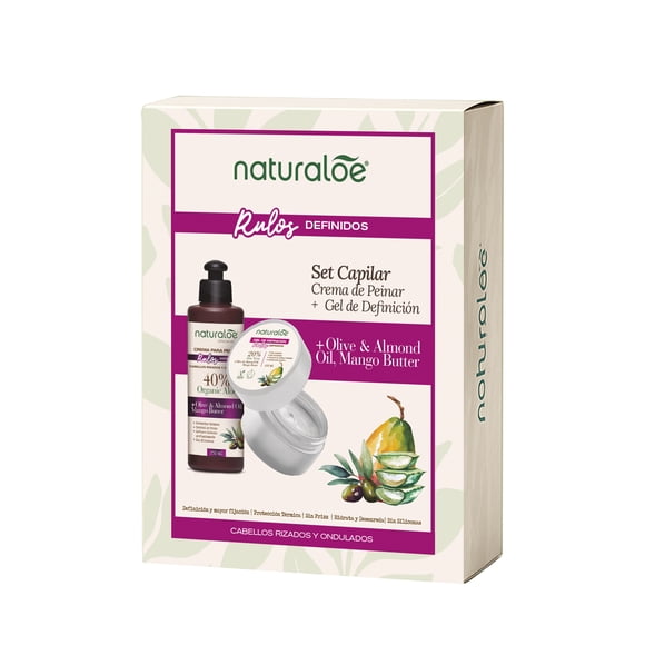 Pack Naturaloe Gel Rulos 200 g + Crema para peinar 250 mL