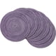 thumbnail image 1 of XmhyTop Juego de 6 Manteletes Redondos Individuales de Algodón Premium, Antideslizantes con Textura Gruesa, Resistentes al Calor, Estilo D, 38cm, Color Púrpura, 1 of 5