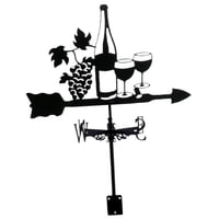 Ioensy - Veleta Con Indicador De Dirección Del Viento, Gazebo Coop Yard, Veleta De Viento De Metal Con Copas, 34Cm