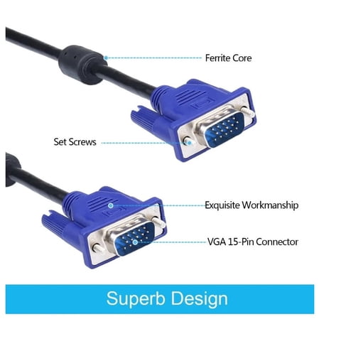 Irm - Cable Vga 3 Metros Macho Macho Video Monitor Pc