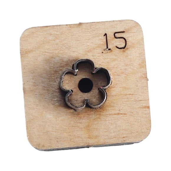 Troquel De Corte De Cuero De Flor, Artesanía Duradera Para Bolso De Artesanía De Cuero, Cuero PU, 15mm