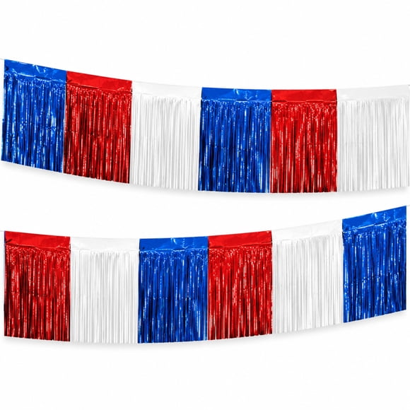 Guirnalda Tricolor Metalizada 2mts Decoración Fiestas Patrias