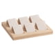 thumbnail image 5 of Tarjetero De Madera Para Pendientes Con Bandeja Para Expositor De Accesorios De Joyería, 6 Pares, Color Crema, 5 of 5