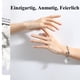 thumbnail image 3 of Pulsera de eslabones grabados de acero inoxidable con hebilla OT para mujeres y niñas, 3 of 7