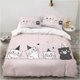 thumbnail image 1 of v361 Bed Sheets Cartoon Cat and Fish Bedding Set,Duvet Cover Comforter Bed Set Quilt Cover Pillowcase,King Queen Twin Size Boys Girls Adults 3-Piece Bedding Set (1 Duvet Cover + 2 Pillow Shams) Bed Sh, 1 of 5