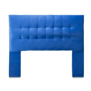 Dgb - Respaldo Cama King Felpa Azul Alicante Cp