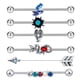 thumbnail image 5 of Premium Industrial Barbell Pendientes Straight Barbell Para Hombres Mujeres Para Fiesta Estilo B, 5 of 5