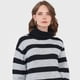 thumbnail image 3 of Sweater Mujer Negro Líneas Gris Básico Corona, 3 of 5