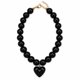 thumbnail image 3 of Collar Chicle Chunky De Cuentas Grandes Corazón Unisex negro 22, 3 of 3