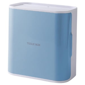 Magideal - Portarrollos De Papel Higiénico Adhesivo Con Cajón De Almacenamiento Caja De Pañuelos De Organizador De Pared Portarrollos De Papel Facial , Azul