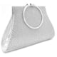 thumbnail image 1 of Bolso de mano MOSSMON grande plateado con cristales, 1 of 6