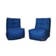 thumbnail image 1 of Funda de puff estilo sillón Twin azul, producto para rellenar, 1 of 3