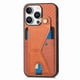 thumbnail image 3 of Funda Resistente para iPhone 16 Pro Max con Tarjetero y Soporte, Diseño Magnético Marrón, 3 of 5
