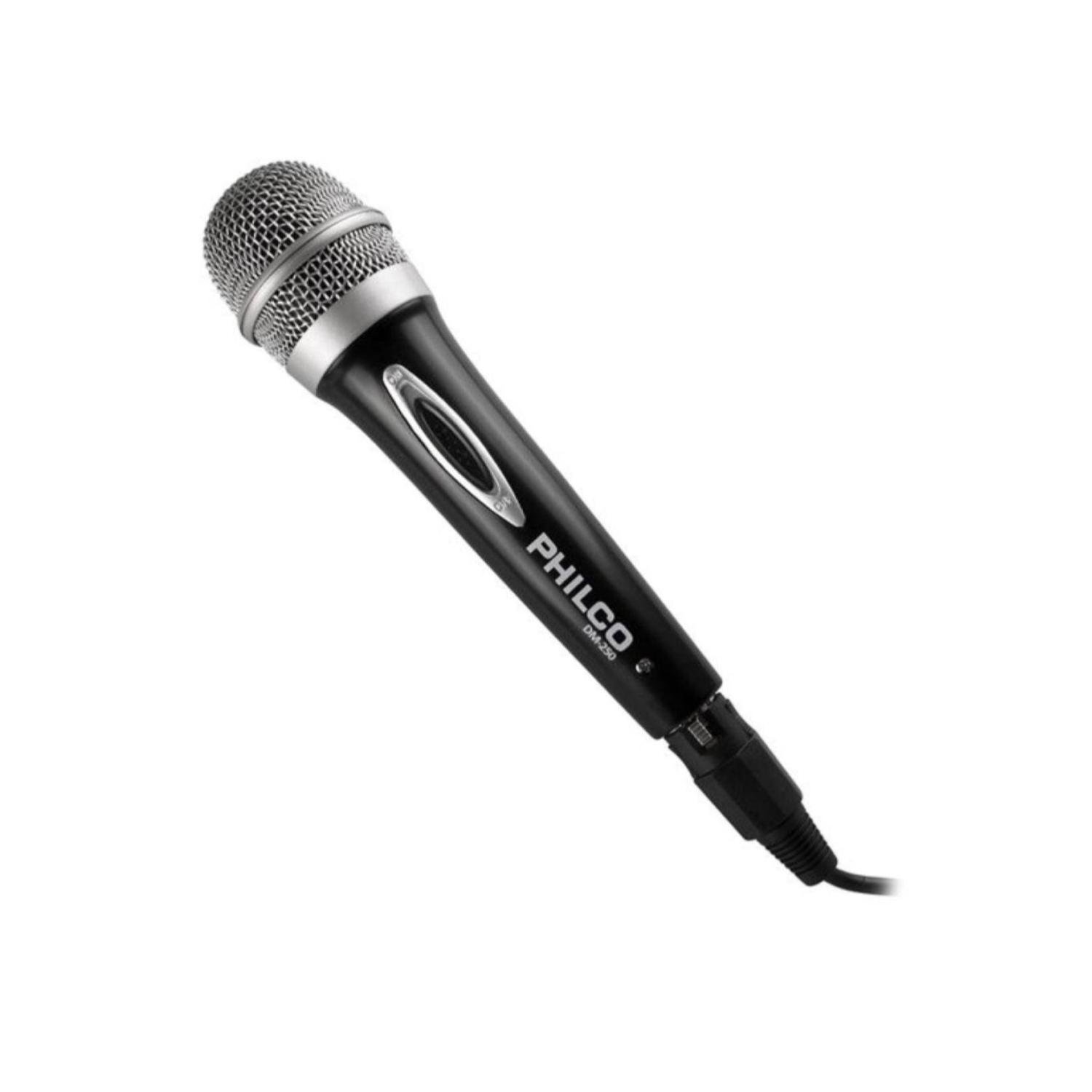 Philco - Microfono Metalizado Cableado Jack 6.3 Negro