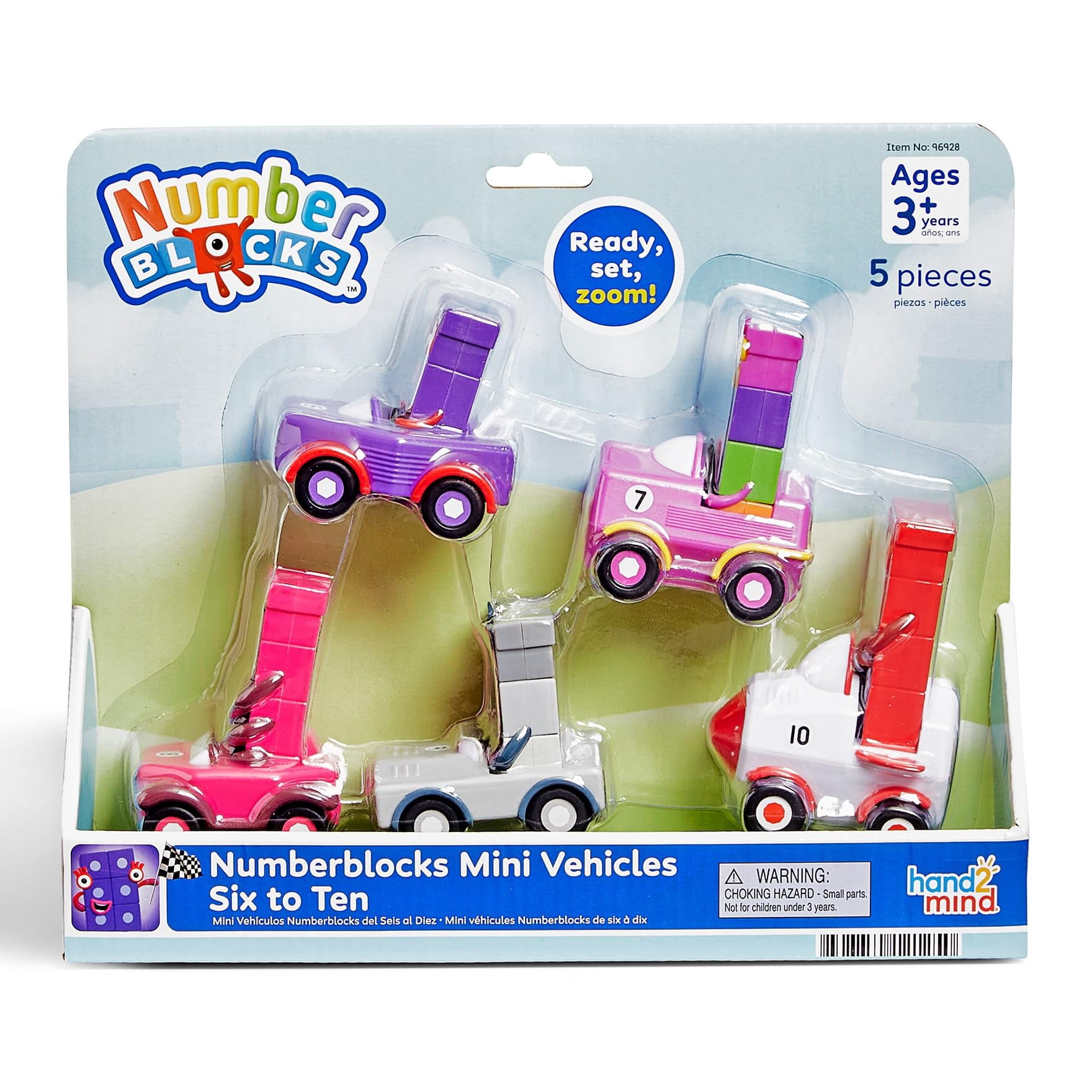 Race Car Toys Hand2mind Numberblocks De 6 A 10 Minivehículos